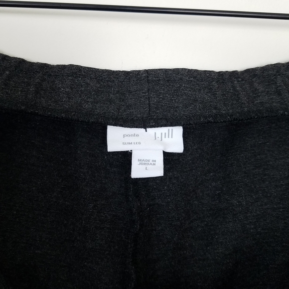 J. Jill Ponte Knit Gray Slim Leg Leggings, L - Picture 5 of 8